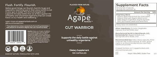 All In Nutritionals Agapé Herbals Gut Warrior