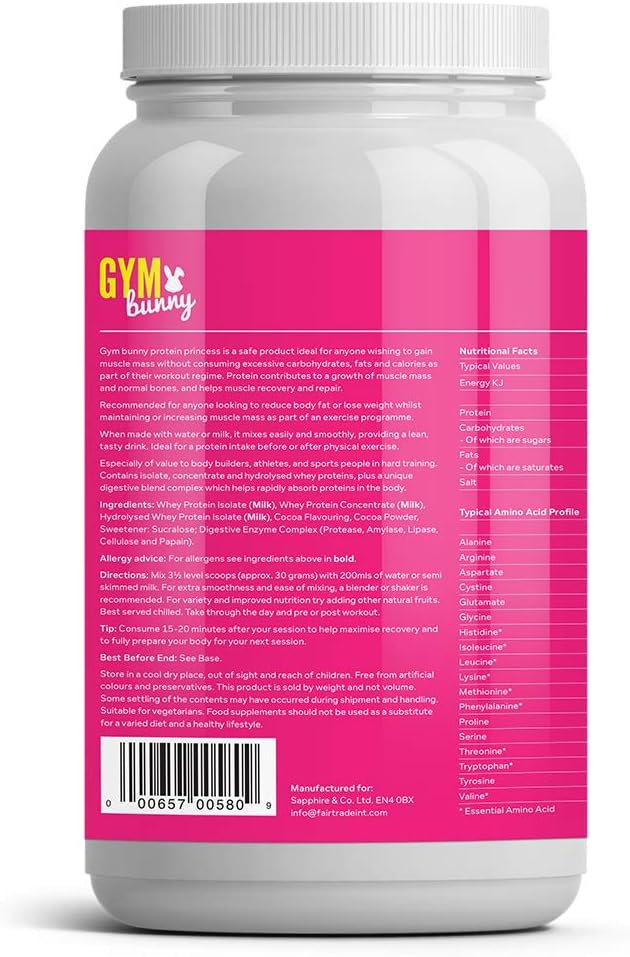 Chocolate Whey Protein Powder by Gym Bunny