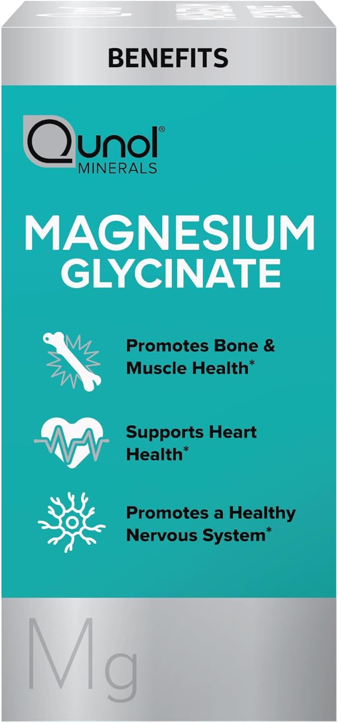 Qunol Magnesium Glycinate 300mg100% Glycinate Chelated Magnesium Supplement150ct Tablets(Pack of 2)