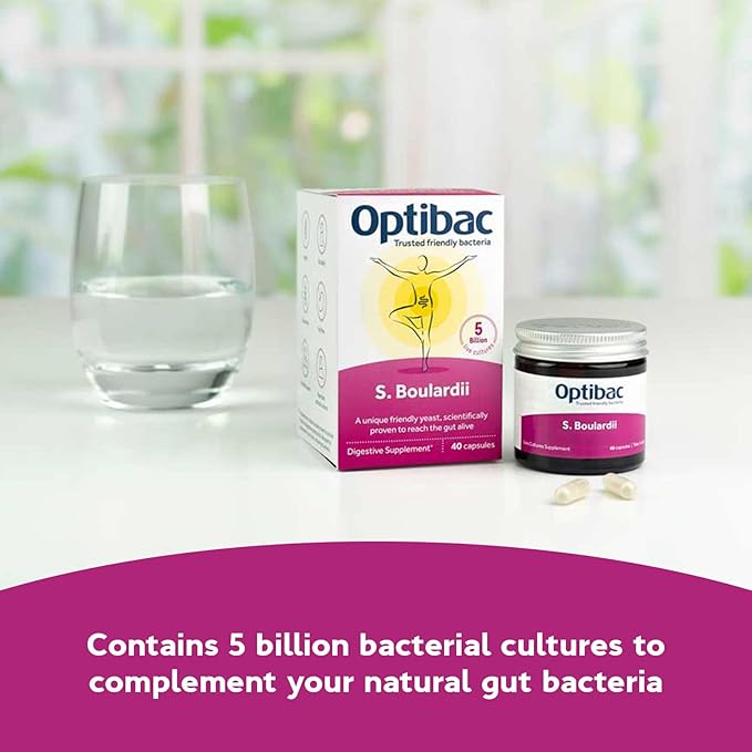 OptiBac Probiotics Saccharomyces Boulardii - 16 Capsules