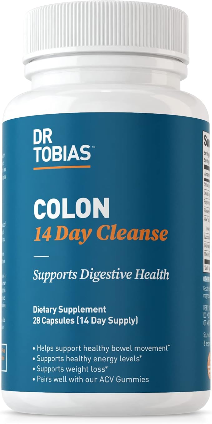 Dr. Tobias Vegan Omega 3 Algae Oil and Colon 14 Day Cleanse for Improved Digestion Gut &amp Immune Support and Overall Health
