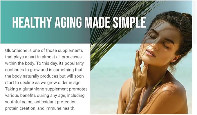 H4U Premium Glutathione Supplement - 50000 mcg Capsules - Antioxidant Support for Liver Health Skin Whitening and Anti-Aging - 60 Count - Gluten-Free Non-GMO