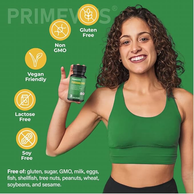 TurboBlend &amp Vitamin D3 50000IU – Energy Boosting Immune Support Supplement with 30 Capsules + 12 Tablets for Overall Body Strength &amp Vitality.