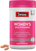 Swisse Daily Multivitamin for Women | 47 Vitamins Antioxidants and Minerals + Adaptogens | Energy Stress &amp Immune Support | Womens Multivitamin Supplement | 120 Tablets / 4 Months Supply