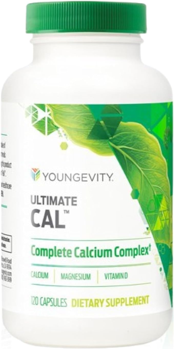 Youngevity Ultimate Cal - Calcium Magnesium Bone Health Supplement with D-3 Zinc Potassium Boron - Highly Absorbable - Immune and Bone Ligament Support - 120 Capsules (Pack of 1)