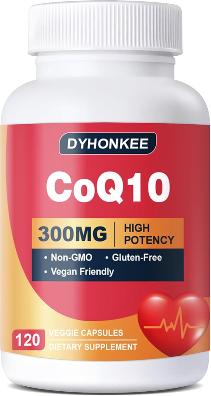 DYHONKEE CoQ10 Supplement 300mg with PQQ Powerful Formula for Energy Support Enhanced Absorption 120 Capsules