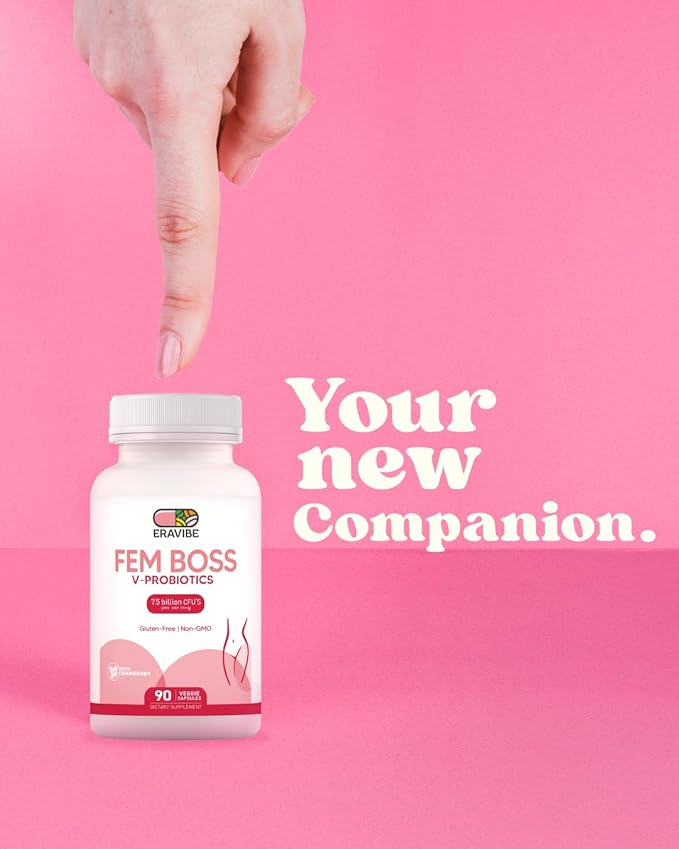 Women's Probiotic with Cranberry - 7.5 B CFUs for Vaginal &amp Gut Microbiome Support - 90 Vegan Capsules Gluten Free