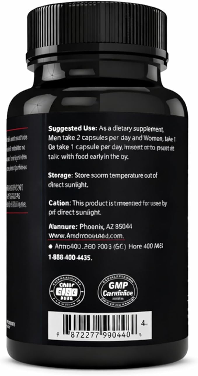 Andro400 Ultra Max T Maximum Strength T-Support Complex – 200:1 Tongkat Ali ForsLean &amp D-Aspartic Acid – Premium Formula for Lean Muscle &amp Metabolism – 2 Pack 120 Capsules 60 Day Supply