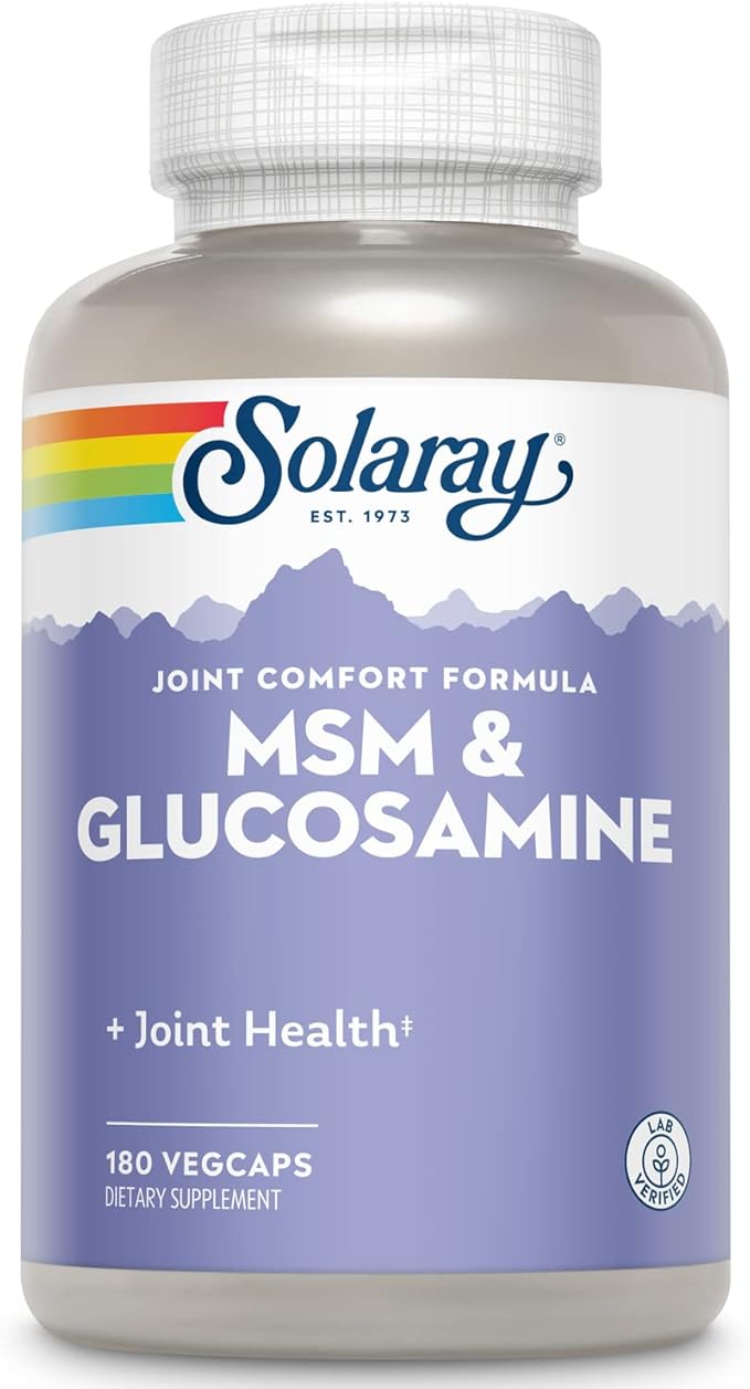 Solaray MSM and Glucosamine Capsules 180 Count