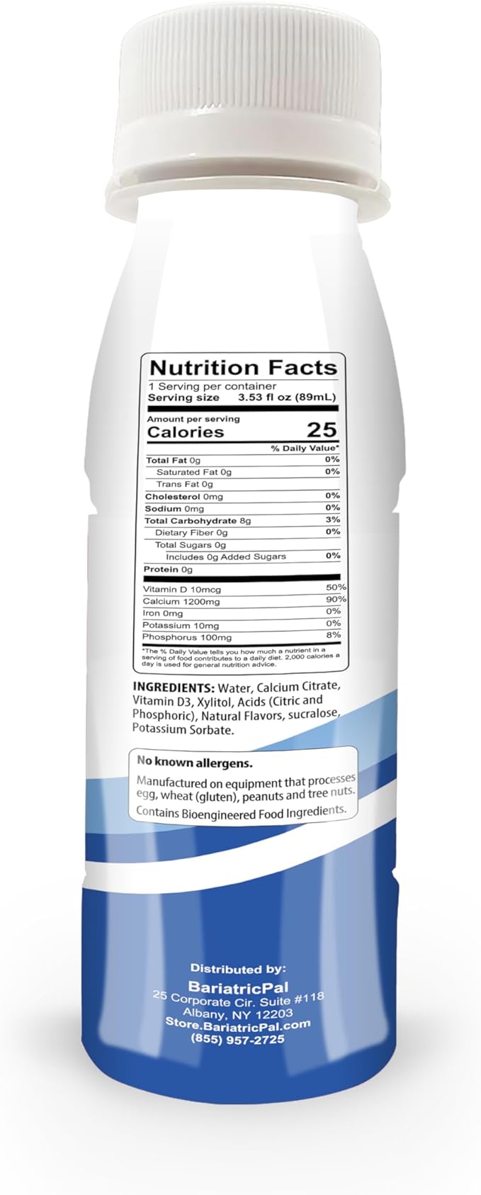 BariatricPal 1200mg Calcium Citrate Sugar-Free Liquid Shots - Blueberry (12-Pack)
