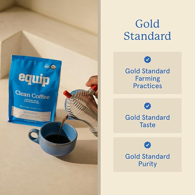 Equip Foods Prime Protein Powder Chocolate &amp Gold Standard Clean Coffee