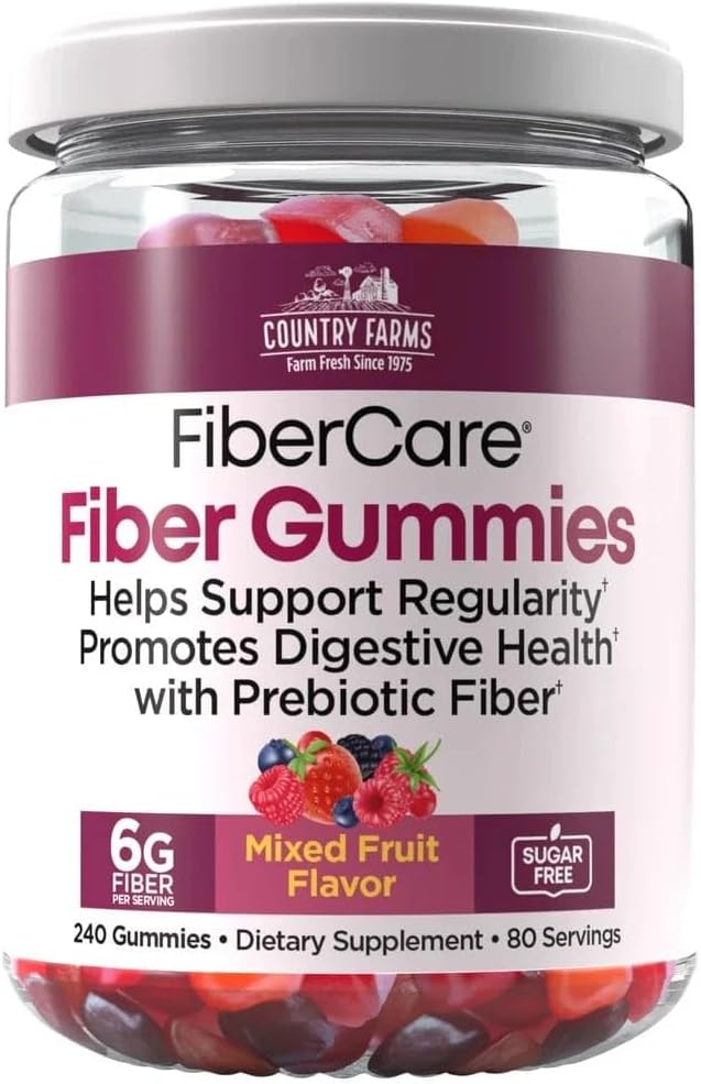 Exquisite Fiber Gummies for Digestive Health 240 Count Sugar Free