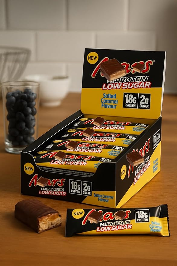 Hi Protein Bars Nutritious Snacks to Support Energy Salted Caramel High Protein 18g Low Sugar 2g Chocolate Caramel Snack Ideal for Workout Recovery On-the-Go Energy Gym &amp Fitness Nutrition