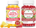 Lunakai USA Made Women’s Multi &amp Ashwagandha Gummies Bundle – 16 Essential Nutrients &amp KSM-66 Extract – 60 Ct Each