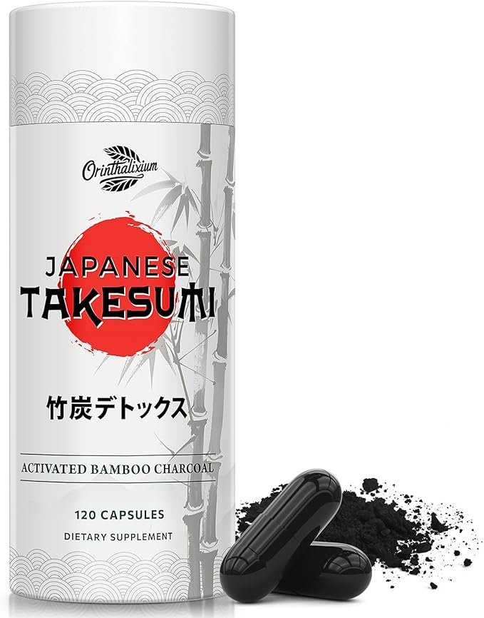 Takesumi Activated Charcoal 2000mg – Activated Charcoal from Bamboo for Max Absorption Detox &amp Gut 120 Vegan Capsules
