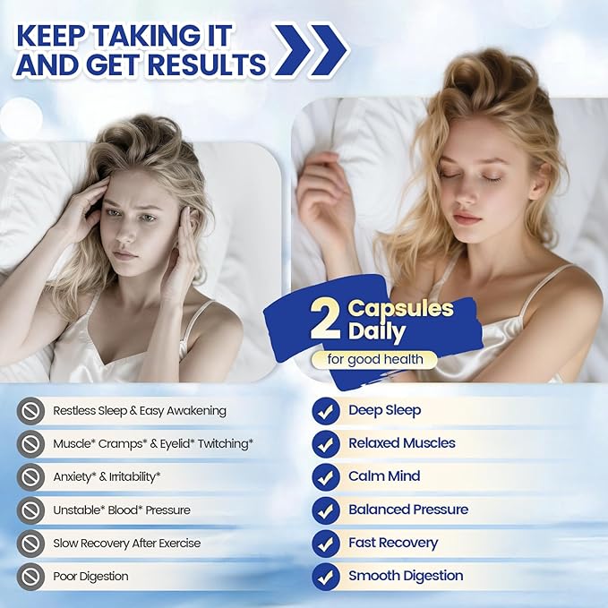 1000mg Magnesium Complex for Women &amp Men* 8 Elemental with Magnesium Glycinate Citrate Malate Taurate Oxide Carbonate Aspartate Orotate for Bones Muscle Recovery Energy Vegan 90 Capsu