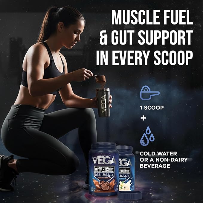 Vega Sport Premium Protein Powder + Recovery Bundle - Vanilla (20 servings) and Chocolate (19 servings) 30g Plant Based Protein 5g BCAAs Low Carb Keto Pea Protein for Women and Men