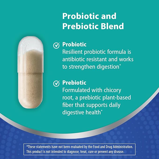 Florastor Select Pro+Pre Daily Probiotic and Prebiotic Supplement for Women and Men Boosts Good Bacteria Saccharomyces Boulardii CNCM I-745 (30 Capsules) (Pack of 2)