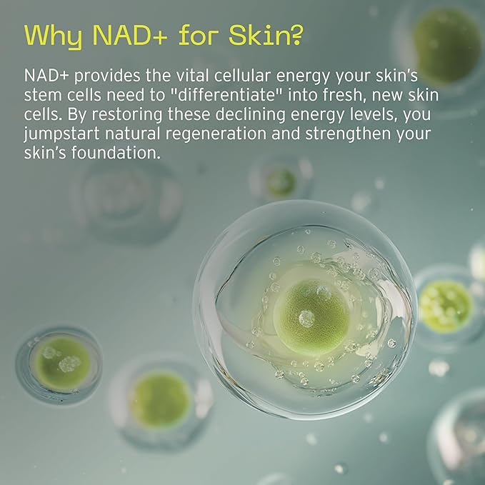 Aramore NAD+ Cell Energizing Skin Care Treatment with Proprietary NAD+ Precursor Complex Clinically Proven to Target 12 Signs of Aging - 50ml