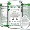 Natural Nutra Grass Fed Vanilla Show Me The Whey Protein Source Powder Enhance Digestion Improve Body Fluid Flow Support Bone Health and Boost Immunity Gluten Free Sugar-Free Non-GMO 13.3oz