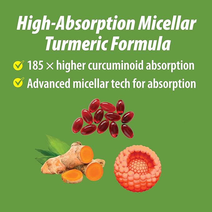 NutriCumin NovaSOL Turmeric Curcumin 1000 mg – 185× Absorption – Supports Joint Comfort &amp Mobility – Non‑GMO Softgels 60 Ct.