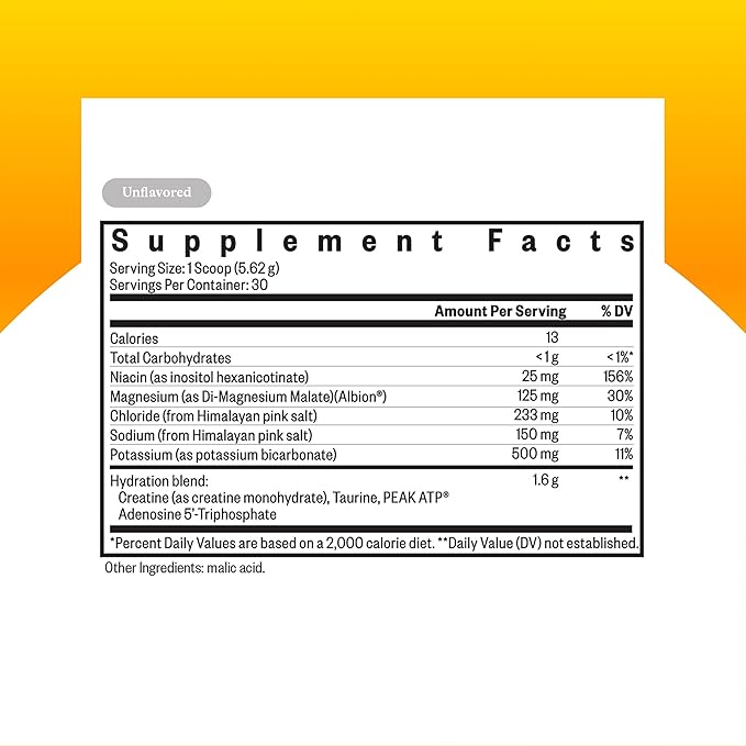 Seeking Health Optimal Electrolyte Powder Unflavored Healthy Energy and Endurance Support Promotes Hydration and Healthy Muscles Vegan and Vegetarian (30 Servings)*