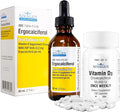Vitamin D2 Liquid Drops (Ergocalciferol) 400 IU - 60ml (8000 USP 1200 Servings) + Vitamin D3 50000 IU Capsules (100 Count)