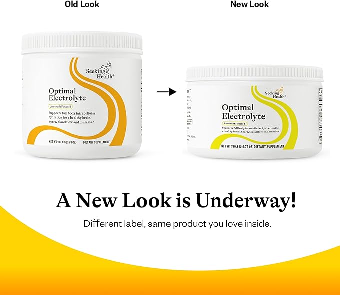 Seeking Health Optimal Electrolyte - Electrolyte Powder Supplement with Magnesium Sodium &amp Potassium for Electrolyte Support - Natural Lemonade Flavor 30 Servings