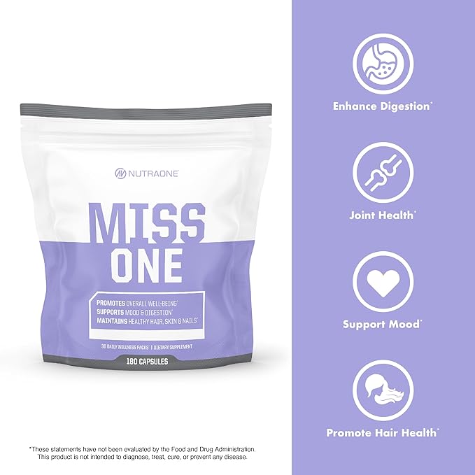 NutraOne MissOne Daily Vitamin Packs for Women Women’s Daily Vitamins and Supplements Regimen (30 Day Supply)
