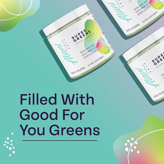 Alani Nu Super Greens Powder Wild Berry | Green Juice Supplement | Spirulina + Wheat Grass Powder | Naturally Flavored | Smoothie Juice Mix | Gluten Free | Vegan | 30 Servings