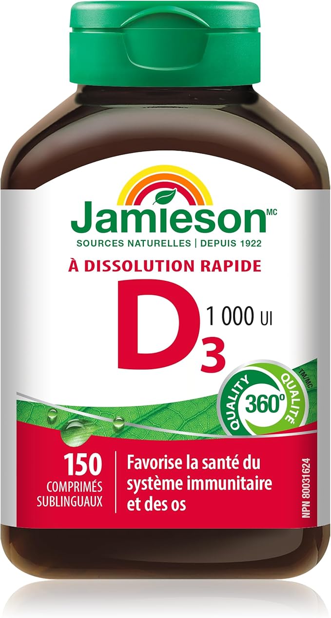 Jamieson Vitamin D3 1000 IU 150 Sublingual Tablets