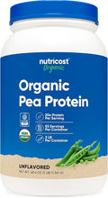 Nutricost Organic Pea Protein Powder (3 LBS) Unflavored - Certified USDA Organic Protein from Plants Vegetarian Friendly Gluten Free Non-GMO
