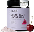 Hum Nutrition Dream Team Magnesium Bisglycinate Powder L Theanine &amp Tart Cherry Magnesium Supplement Drink Mix Support Rest Relaxation &amp Sleep Routine Gluten Free Vegan Cherry Lemon 30