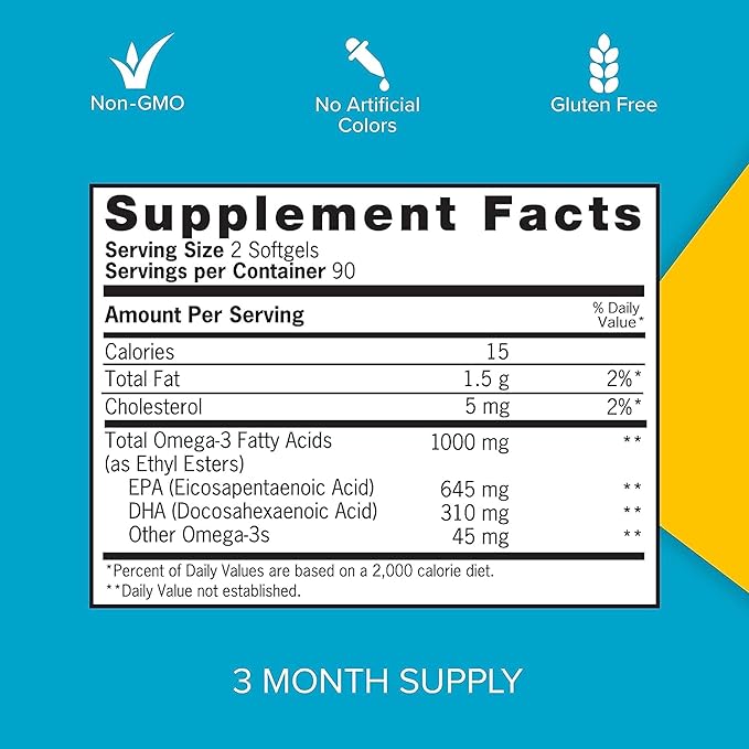 Qunol CoQ10 100mg Softgels 3X Better Absorption 4 Month Supply 120 Count + Fish Oil Omega 3 Mini Softgels 1000mg Omega 3 EPA + DHA 3 Month Supply 180 Count