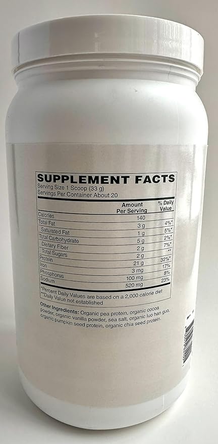 Organic Plant Based Protein by Balterra – Physical Performance Protein Supplement (Chocolate) (Chocolate)