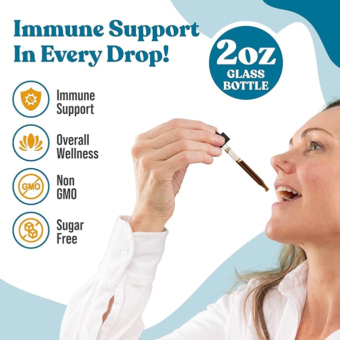 MunoMax - Advanced Immune Support Supplement - Liquid Delivery for Better Absorption - Echinacea Astragalus Reishi Goldenseal Elderberry &amp More!