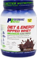 Performance Inspired Nutrition Diet &amp Energy Ripped Whey Protein – 25G Protein – 4G Leucine – L-Carnitine – Green Tea Extract – Dark Chocolate Dream – 2.3lb