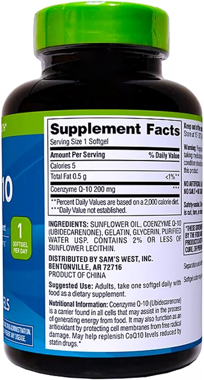 Members Mark CoQ10 200 mg. (180 Count.)