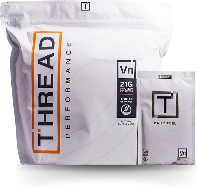 THREAD Performance Daily Fuel - Vanilla Birthday Cake | All-in-One Sports Nutrition for Young Athletes | 21g Protein 60+ Organic Superfoods Vitamins &amp Minerals | 30 Servings