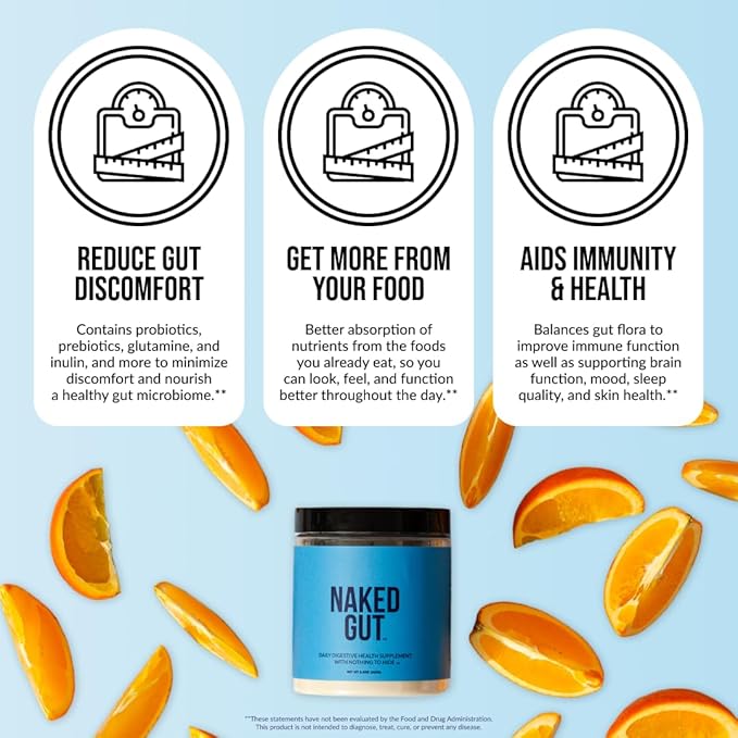 NAKED Gut + Colostrum Bundle – Daily Gut Health Powder (40 Servings) &amp Grass-Fed Colostrum (150 Servings) for Digestion Immunity &amp Recovery