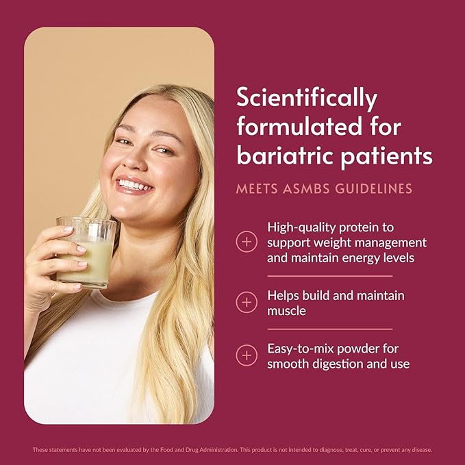 Bariatric Advantage High Protein Supplement Mix - Protein Powder - 20 g Protein - for Pre- &amp Post-Bariatric Surgery Patients - Iron Calcium &amp More - Vanilla - 14 Servings