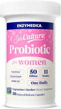 Enzymedica SubCulture Probiotics for Women 50 Billion CFU Vaginal &amp Urinary Health Immune and Digestive Support 30 Capsules