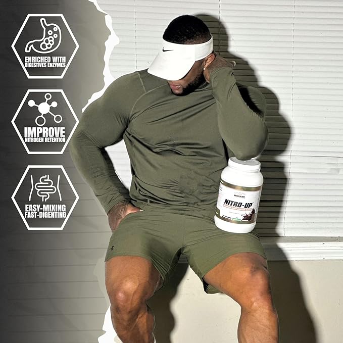 MUSCLEOLOGY Nitro-Up Hydrolyzed Whey Isolate Protein Cookies &amp Cream 2 Pound