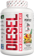 PERFECT SPORTS Diesel 100% New Zealand Whey Protein Isolate | Stevia Sweetened No Artificial Ingredients Keto | 0g Carb 0g Fat 27g Protein | 5 Pounds (Pineapple Mango)