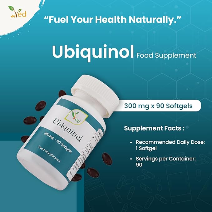 Ubiquinol 300mg 90 Softgels Enhanced Bioactivity CoQ10