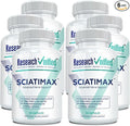 Research Verified Sciatimax – Sciatica &amp Nerve Support with B Vitamins Magnesium Corydalis Boswellia &amp Alpha Lipoic Acid – 60 Vegan Capsules - Pack of 6