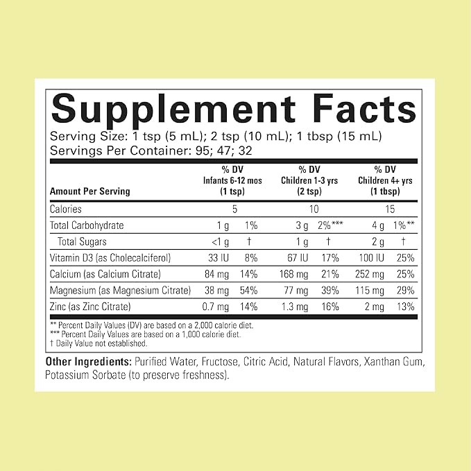 ChildLife Essentials Liquid Calcium Supplement for Kids - Baby Calcium with Magnesium Zinc and Vitamin D3 - Orange Flavor 16 fl oz (2 Pack)