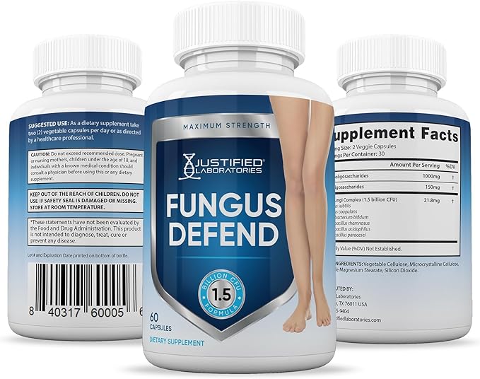 Justified Laboratories Fungus Defend Pills 1.5 Billion CFU Probiotic 60 Capsules