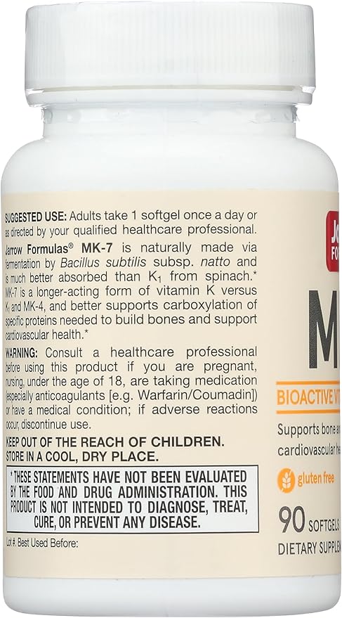 Jarrow Formulas MK-7 90 mcg 90 Softgels