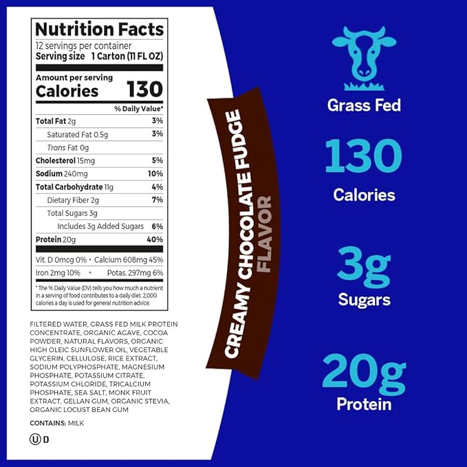 Orgain Organic &amp Clean Protein Shakes Creamy Chocolate (12 Pack)